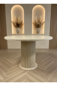 AURA YUVARLAK BOHEM 90X90 MDF MASA ( MASA FİYATIDIR )